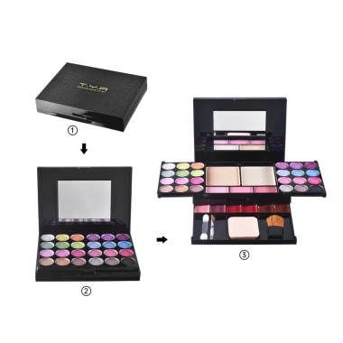 Bộ Quà Tặng Trang Điểm Chuyên Nghiệp Pallet 24 Màu Phấn Mắt + 3 Blush + 6 Son Bột + 3 Cọ Xốp - Giá Ưu Đãi 185.900 VND