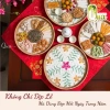 Bộ Quà Tết 3 Khay Tròn Khảm Trai Viền Mây Cao Cấp - Đồ Đa Năng, Quà Thủ Công Sang Trọng 337k 3
