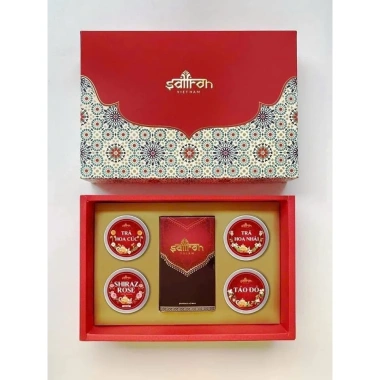 Bộ quà Tết Nhụy hoa nghệ tây Saffron Việt Nam 1 Đông Trung Hạ Thảo + 2 Trà hoa cao cấp + 1 Mứt giá 565.000₫ 3