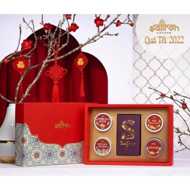 Bộ quà Tết Nhụy hoa nghệ tây Saffron Việt Nam 1 Đông Trung Hạ Thảo + 2 Trà hoa cao cấp + 1 Mứt giá 565.000₫ 10