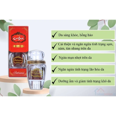 Bộ quà Tết Saffron Bahraman 2gr kèm trà hoa, đông trùng, mứt saffron, mật ong saffron – Giá chỉ 545.000 VND