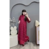 Bộ quần áo bầu tết du xuân dáng suông dài voan lông mềm mại chảnh freesize X651 6