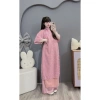 Bộ quần áo bầu tết du xuân dáng suông dài voan lông mềm mại chảnh freesize X651 8