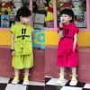 Bộ quần áo bé trai mùa hè 2 món, in hình bảng chữ cái, không tay, dây buộc, có mũ trùm đầu - Giá chỉ 230k 2
