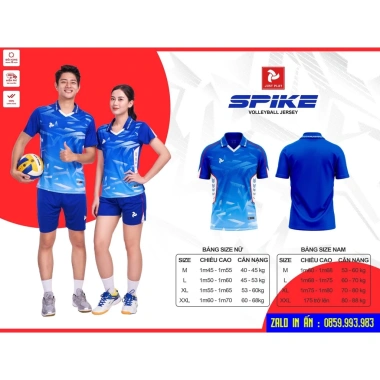 Bộ Quần Áo Bóng Chuyền JustPlay Spike Nam Nữ – Vải Thoáng Mát, Thoải Mái, Đẹp, Giá 159k