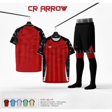 Bộ quần áo bóng đá CR Arrow vải mè thô, hút mồ hôi, thoáng khí - Giá 149.000₫