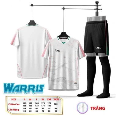 Bộ Quần Áo Bóng Đá HD Warris - Thông Thoáng, Thấm Hút Mồ Hôi, Giá 150.000 VND 3