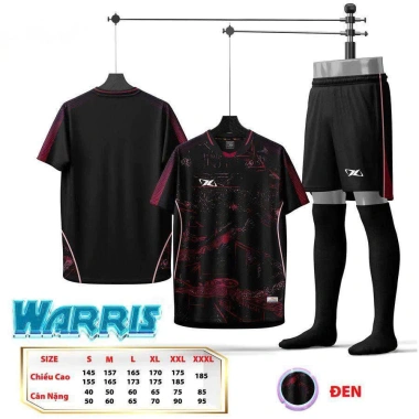 Bộ Quần Áo Bóng Đá HD Warris - Thông Thoáng, Thấm Hút Mồ Hôi, Giá 150.000 VND 4