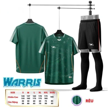 Bộ Quần Áo Bóng Đá HD Warris - Thông Thoáng, Thấm Hút Mồ Hôi, Giá 150.000 VND 6