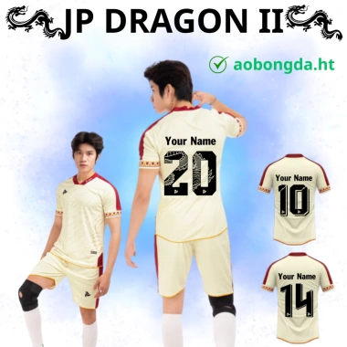 Bộ Quần Áo Bóng Đá Just Play Dragon II Vàng Kem - In Tên Số Yêu Cầu, Giá Ưu Đãi