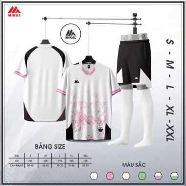 Bộ quần áo bóng đá Mikal Mored 03 Vải mè thoáng khí thấm mồ hôi giảm giá 159k