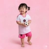 Bộ Quần Áo Bóng Đá Trẻ Em Ba Lá Hồng Thun Thái Mềm Mát Size 8‑65kg Giá 45.240₫