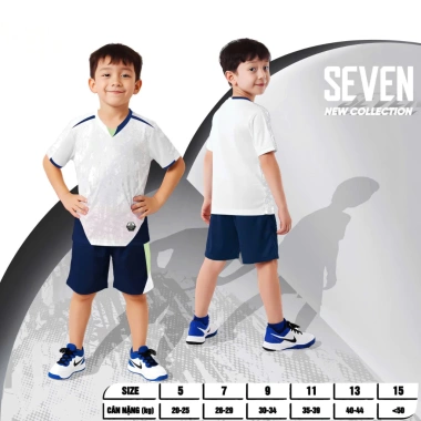 Bộ Quần Áo Bóng Đá Trẻ Em Mikal Seven K7 Thông Thoáng, Thấm Hút Mồ Hôi - Giá 120k