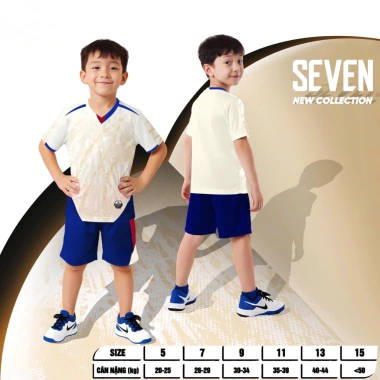 Bộ Quần Áo Bóng Đá Trẻ Em Mikal Seven K7 Thông Thoáng, Thấm Hút Mồ Hôi - Giá 120k