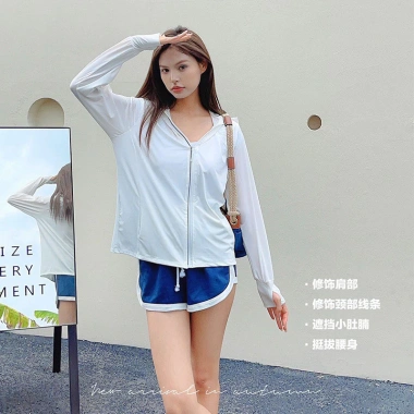 Bộ Quần Áo Chống Nắng Vinyl Ice Silk Nữ Thoáng Khí Nhanh Khô Bảo Vệ Da Mùa Hè