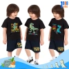 Bộ quần áo cộc tay bé trai thun khủng long vui nhộn, nhiều màu, size 15-40kg, 169k 9