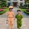Bộ quần áo công an bé mầm non mẫu mới, mũ vải và gậy - 149.000₫ 2
