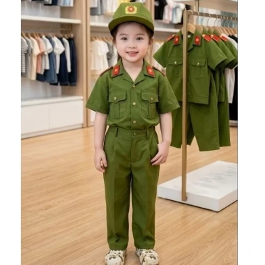 Bộ quần áo công an bé mầm non mẫu mới, mũ vải và gậy - 149.000₫ 5 Bộ quần áo công an bé mầm non mẫu mới, mũ vải và gậy - 149.000₫ 5