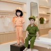 Bộ quần áo công an bé mầm non mẫu mới, mũ vải và gậy - 149.000₫ 8
