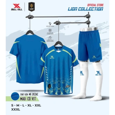 Bộ Quần Áo Đá Bóng Dullkill Lion Chính Hãng, Vải Thoáng Mát Co Giãn 4 Chiều, Giá 196k
