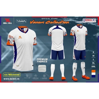 Bộ Quần Áo Đá Bóng DullKill Venom Không Logo Vải Mè Cao Cấp Không Nhăn 180k