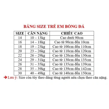 Bộ Quần Áo Đá Bóng Trẻ Em Clb – Thun cao cấp, thoáng mát, thấm hút mồ hôi, chống khuẩn – 125k 2