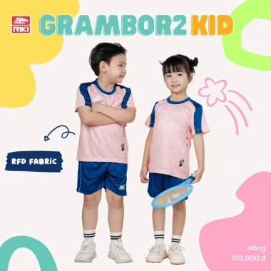 Bộ Quần Áo Đá Bóng Trẻ Em Riki Grambor 2 Thun Co Giãn - Thoải Mãi Vận Động, Giá 170.000 VND