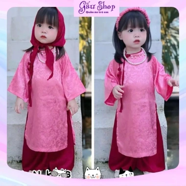 Bộ quần áo dài cách tân Xuân Nhi 4 chi tiết cho bé gái - Giá chỉ 159,900 VNĐ