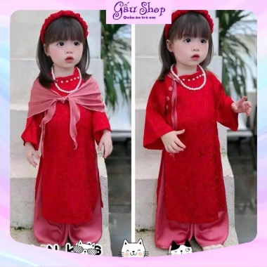 Bộ quần áo dài cách tân Xuân Nhi 4 chi tiết cho bé gái - Giá chỉ 159,900 VNĐ 3 Bộ quần áo dài cách tân Xuân Nhi 4 chi tiết cho bé gái - Giá chỉ 159,900 VNĐ 3