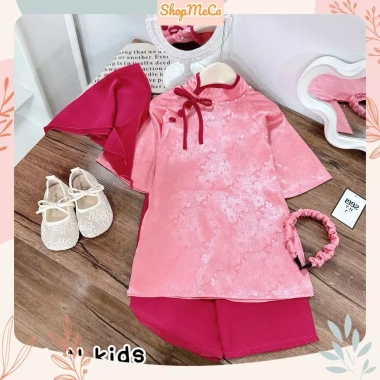 Bộ quần áo dài cách tân Xuân Nhi YN118 bộ 4 món cho bé gái lễ tết Giá 159.900 VND 8