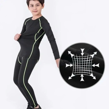 Bộ quần áo giữ nhiệt trẻ em mềm mịn, co giãn 4 chiều, thoải mái, còn 120.000₫ 3