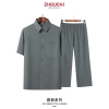 Bộ quần áo hai mảnh trung niên mùa hè - Áo sơ mi tay ngắn, quần mỏng nhẹ, giá 186.869 VND 9