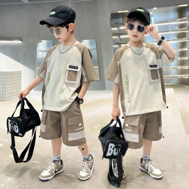 Bộ quần áo hè 3 lỗ tanktop bé trai 6-16 tuổi 18-50kg - Set MEC giảm 21% 22