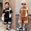 Bộ quần áo hè bé trai 18-50kg – Áo phông + quần đùi mẫu LA, size 6-16 tuổi, giảm còn 89.000đ 6