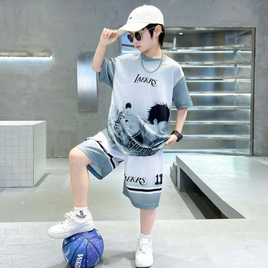 Bộ quần áo hè bé trai 18-50kg – Áo phông + quần đùi mẫu LA, size 6-16 tuổi, giảm còn 89.000đ 12 Bộ quần áo hè bé trai 18-50kg – Áo phông + quần đùi mẫu LA, size 6-16 tuổi, giảm còn 89.000đ 12
