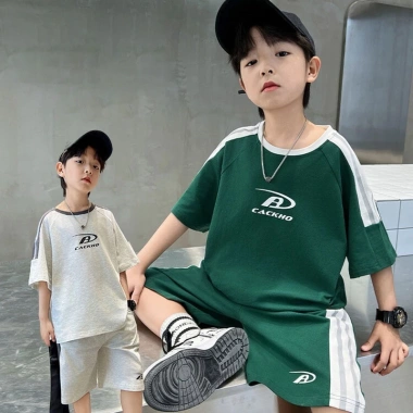 Bộ quần áo hè bé trai 6-16 tuổi size 18-50kg, set thể thao áo phông và quần đùi KKB - Giá ưu đãi 95.000đ 8