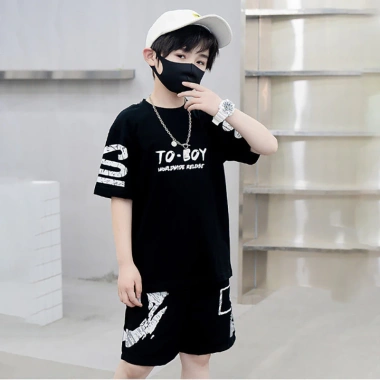 Bộ quần áo hè bé trai 6-16 tuổi size 18-50kg, set thể thao áo phông và quần đùi KKB - Giá ưu đãi 95.000đ 20