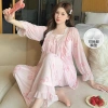 Bộ Quần Áo Mặc Nhà Dài Tay Cổ Vuông Đệm Ngực - QCCC A15 Giá 311.600đ 8