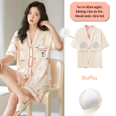 Bộ quần áo mặc nhà nữ đệm ngực, vải mềm mại thoáng khí RaNa - Giá chỉ 249.000₫