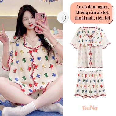 Bộ quần áo mặc nhà nữ đệm ngực, vải mềm mại thoáng khí RaNa - Giá chỉ 249.000₫
