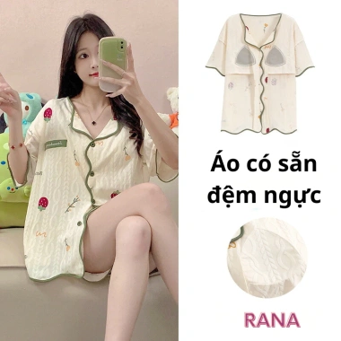 Bộ quần áo mặc nhà nữ đệm ngực, vải mềm mại thoáng khí RaNa - Giá chỉ 249.000₫