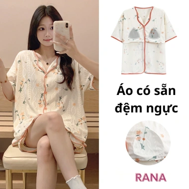 Bộ quần áo mặc nhà nữ đệm ngực, vải mềm mại thoáng khí RaNa - Giá chỉ 249.000₫