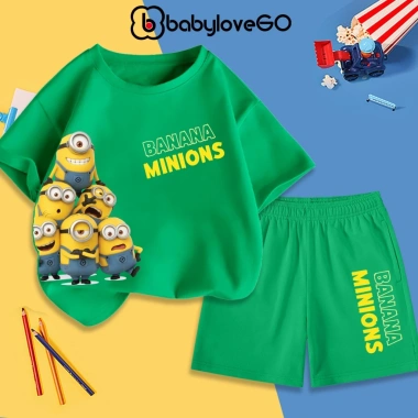 Bộ quần áo Minions BabyloveGO thoáng mát mùa hè cho trẻ 1-10 tuổi, trai & gái 199k 4