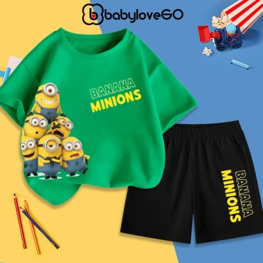 Bộ quần áo Minions BabyloveGO thoáng mát mùa hè cho trẻ 1-10 tuổi, trai & gái 199k 10