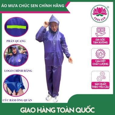 Bộ quần áo mưa chúc sen nam nữ – áo đi mưa chống thấm, giá chỉ 33.000₫, giảm từ 41.910₫ 8 Bộ quần áo mưa chúc sen nam nữ – áo đi mưa chống thấm, giá chỉ 33.000₫, giảm từ 41.910₫ 8