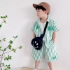 Bộ quần áo mùa hè bé trai - Áo sơ mi sọc ngắn tay và Quần short cotton nguyên chất, sành điệu - Giá ưu đãi 217.958₫ 2