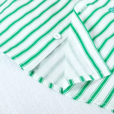 Bộ quần áo mùa hè bé trai - Áo sơ mi sọc ngắn tay và Quần short cotton nguyên chất, sành điệu - Giá ưu đãi 217.958₫ 7