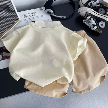 Bộ Quần Áo Mùa Hè Bé Trai Áo Sơ Mi và Quần Short Polo Thời Trang 2 Bộ Đồ Trẻ Em
