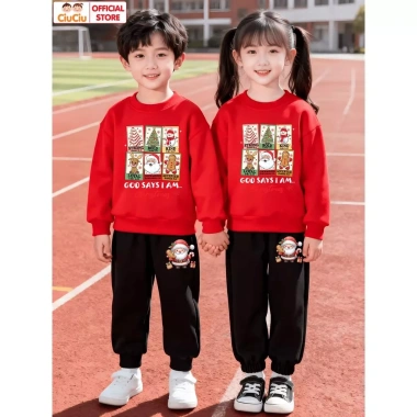 Bộ Quần Áo Nỉ Giáng Sinh cho Bé Trai và Bé Gái - CIUCIU KID, Vải Nỉ Cá Dãn, ấm áp 6