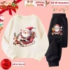 Bộ Quần Áo Nỉ Ông Già Noel Cưỡi Tuần Lộc Bé Trai và Bé Gái CIUCIU Ấm Giữ Nhiệt 296k